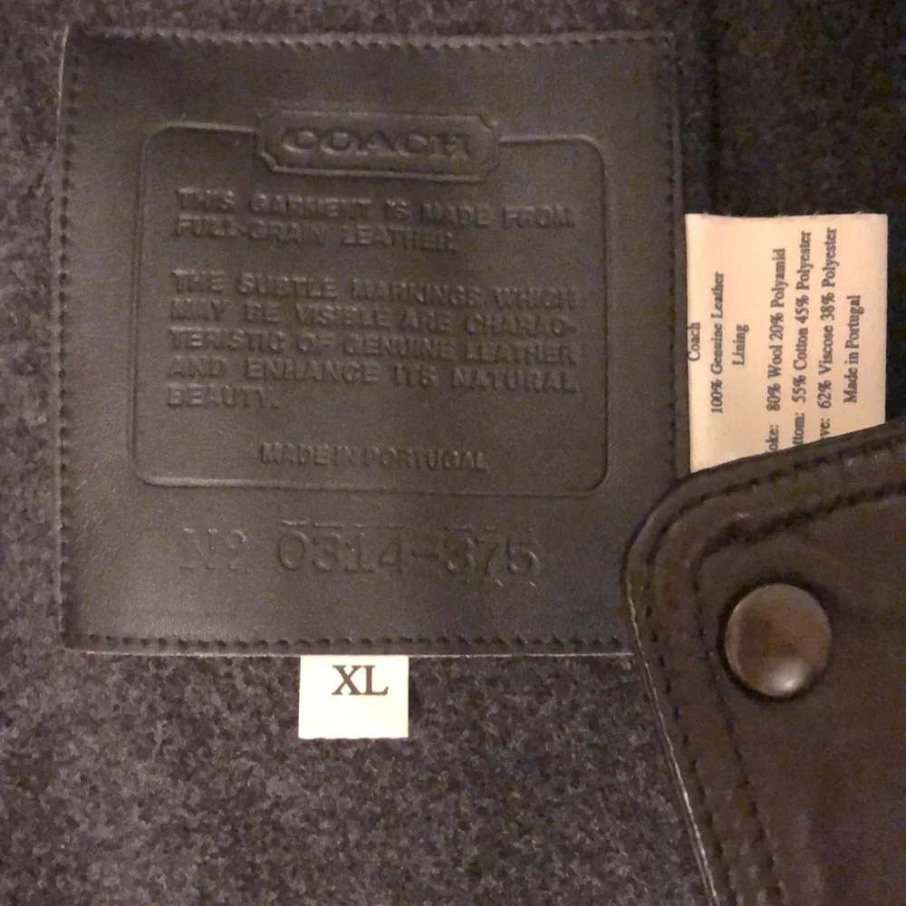 Vintage Coach- Excellent condition Mens lined leather jacket XL Black - Picture 5 of 8